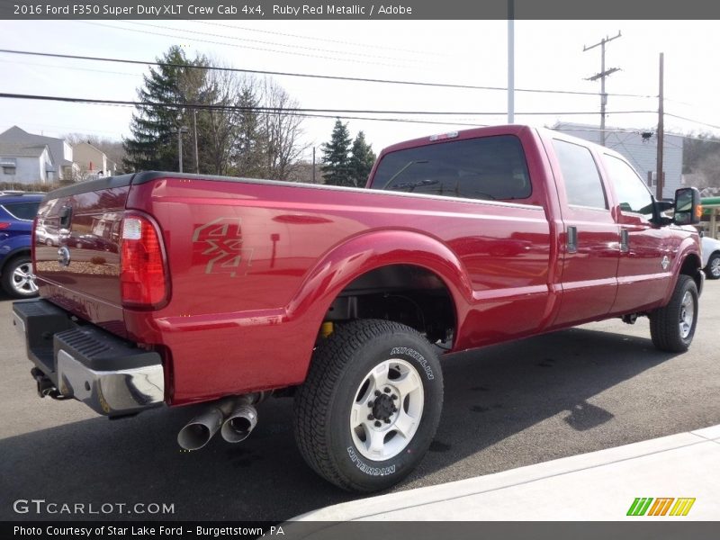 Ruby Red Metallic / Adobe 2016 Ford F350 Super Duty XLT Crew Cab 4x4
