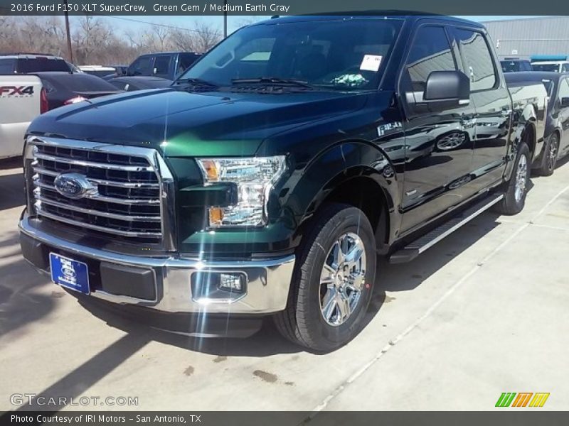 Green Gem / Medium Earth Gray 2016 Ford F150 XLT SuperCrew