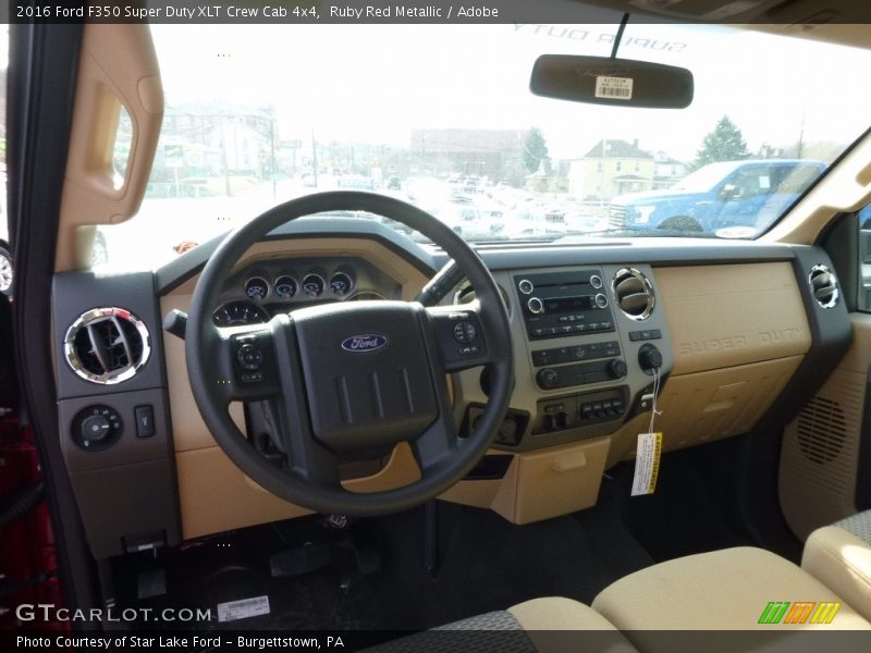 Ruby Red Metallic / Adobe 2016 Ford F350 Super Duty XLT Crew Cab 4x4
