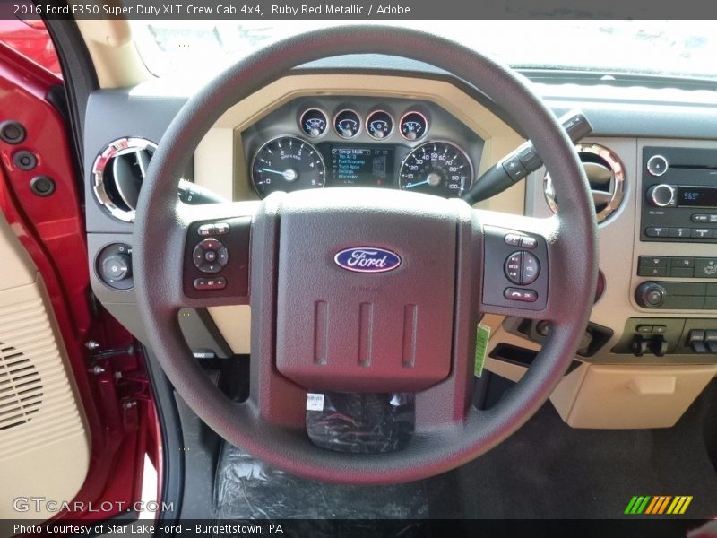 Ruby Red Metallic / Adobe 2016 Ford F350 Super Duty XLT Crew Cab 4x4