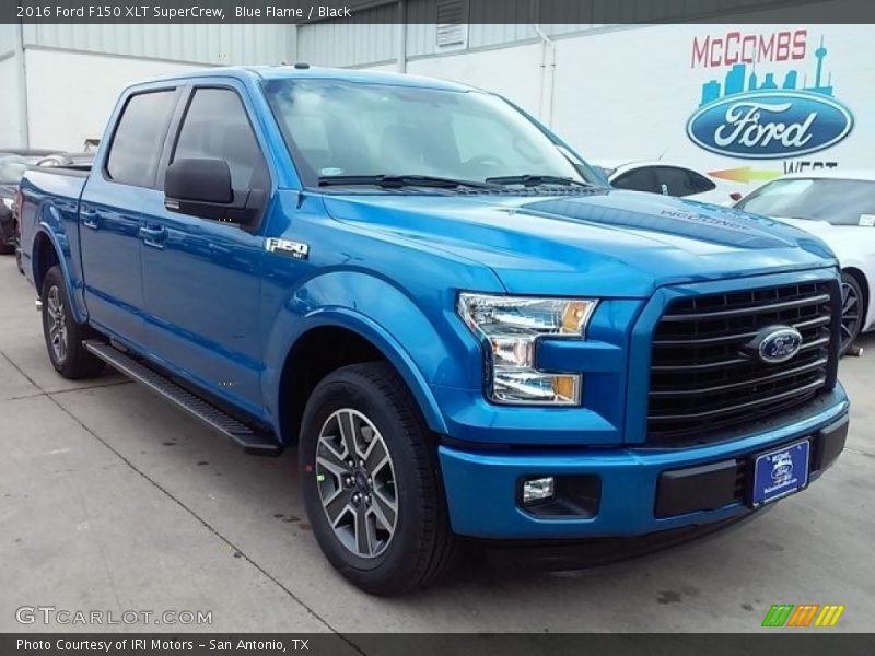 Blue Flame / Black 2016 Ford F150 XLT SuperCrew