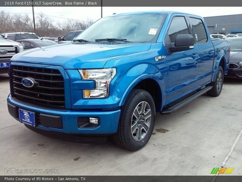 Blue Flame / Black 2016 Ford F150 XLT SuperCrew