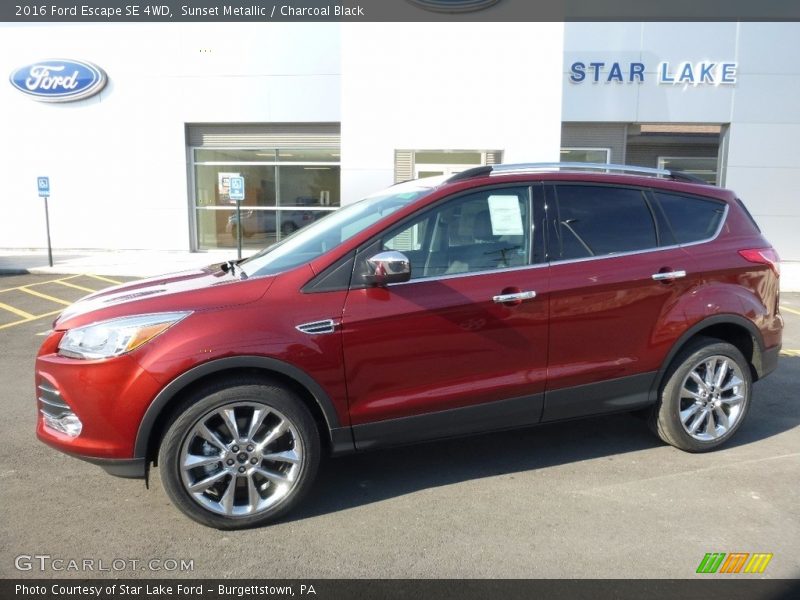 Sunset Metallic / Charcoal Black 2016 Ford Escape SE 4WD