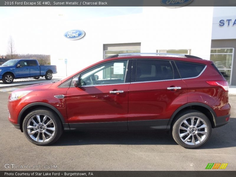 Sunset Metallic / Charcoal Black 2016 Ford Escape SE 4WD