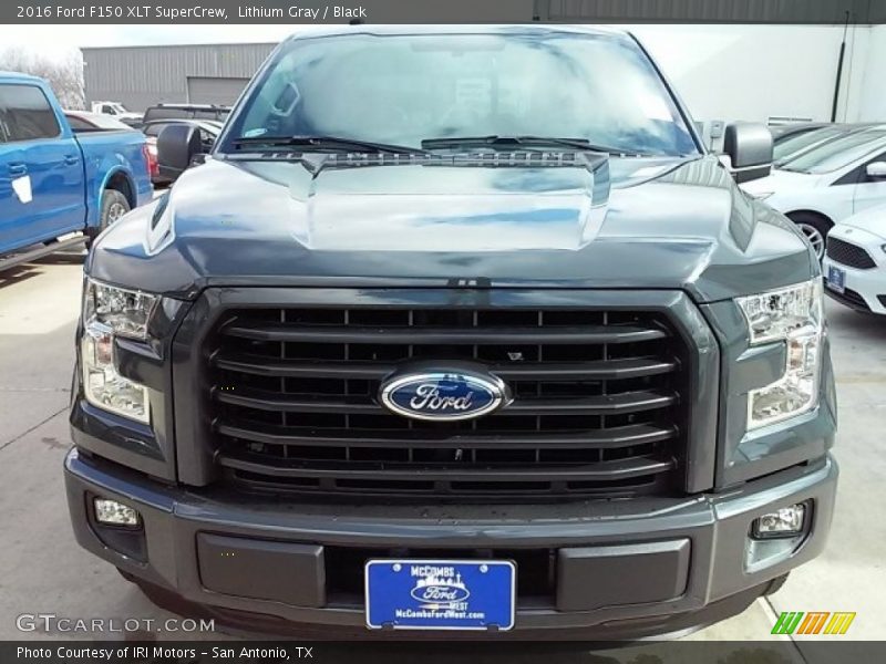 Lithium Gray / Black 2016 Ford F150 XLT SuperCrew
