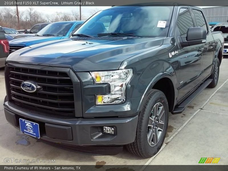 Lithium Gray / Black 2016 Ford F150 XLT SuperCrew