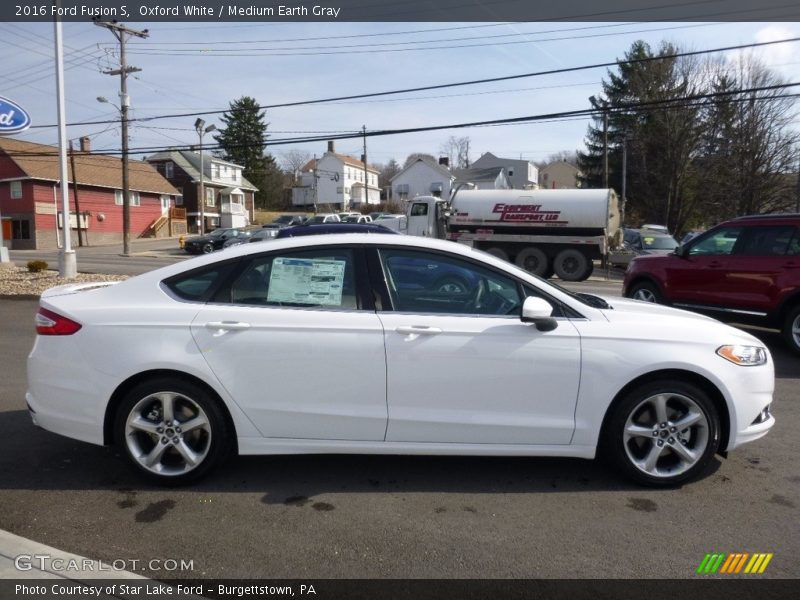 Oxford White / Medium Earth Gray 2016 Ford Fusion S