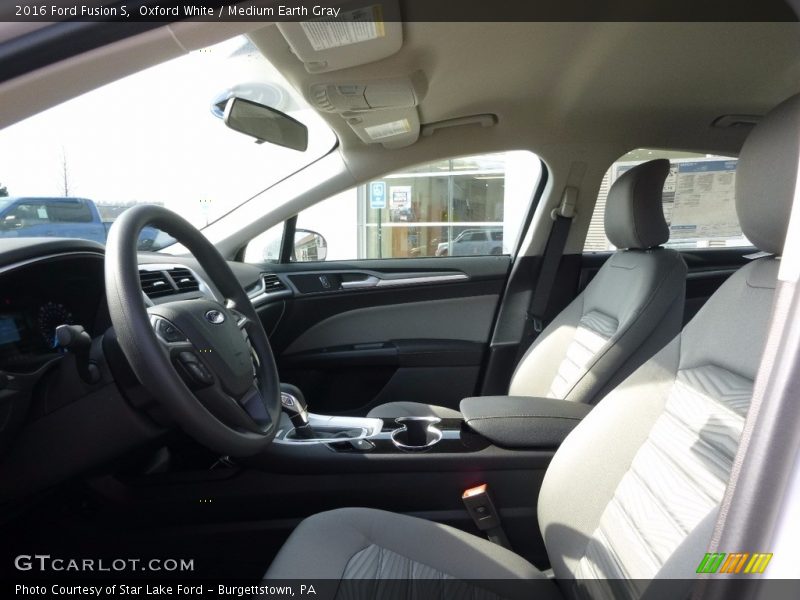 Oxford White / Medium Earth Gray 2016 Ford Fusion S