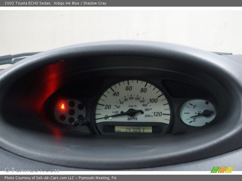 Indigo Ink Blue / Shadow Gray 2003 Toyota ECHO Sedan