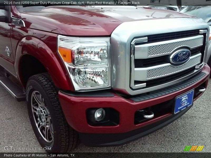 Ruby Red Metallic / Platinum Black 2016 Ford F250 Super Duty Platinum Crew Cab 4x4