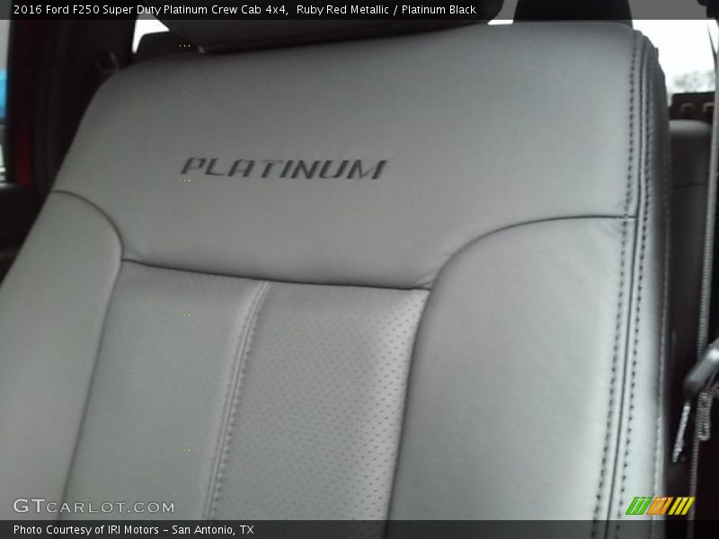 Ruby Red Metallic / Platinum Black 2016 Ford F250 Super Duty Platinum Crew Cab 4x4