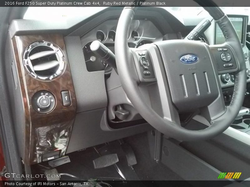 Ruby Red Metallic / Platinum Black 2016 Ford F250 Super Duty Platinum Crew Cab 4x4