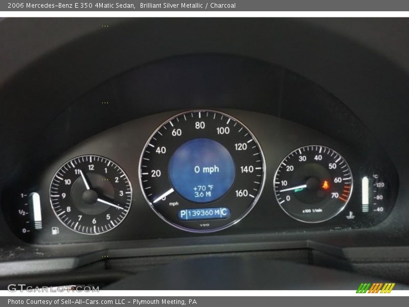 Brilliant Silver Metallic / Charcoal 2006 Mercedes-Benz E 350 4Matic Sedan
