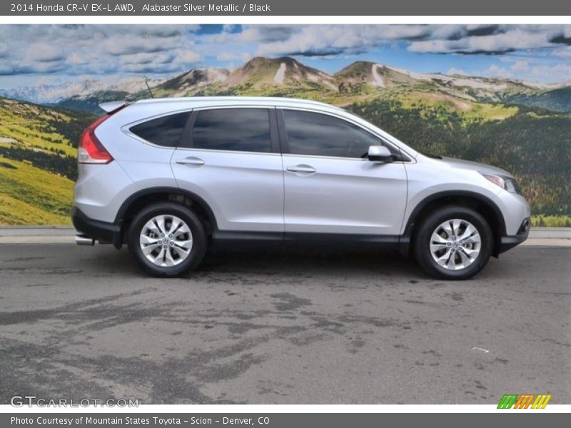 Alabaster Silver Metallic / Black 2014 Honda CR-V EX-L AWD