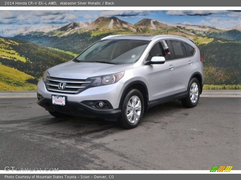Alabaster Silver Metallic / Black 2014 Honda CR-V EX-L AWD