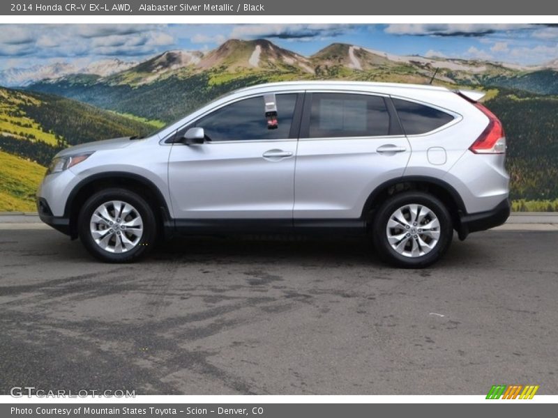 Alabaster Silver Metallic / Black 2014 Honda CR-V EX-L AWD
