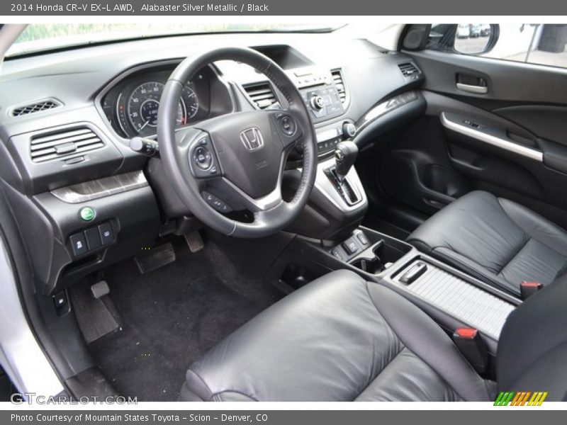 Alabaster Silver Metallic / Black 2014 Honda CR-V EX-L AWD