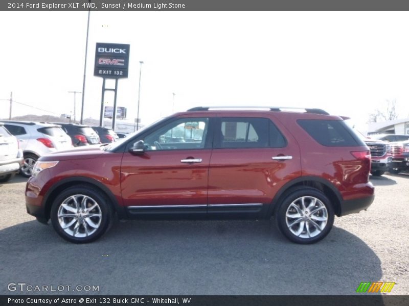 Sunset / Medium Light Stone 2014 Ford Explorer XLT 4WD