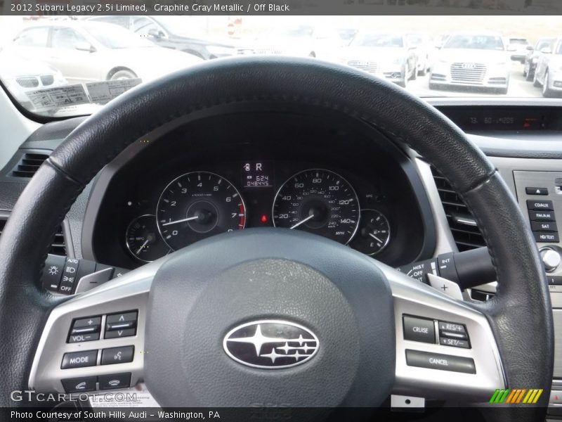 Graphite Gray Metallic / Off Black 2012 Subaru Legacy 2.5i Limited