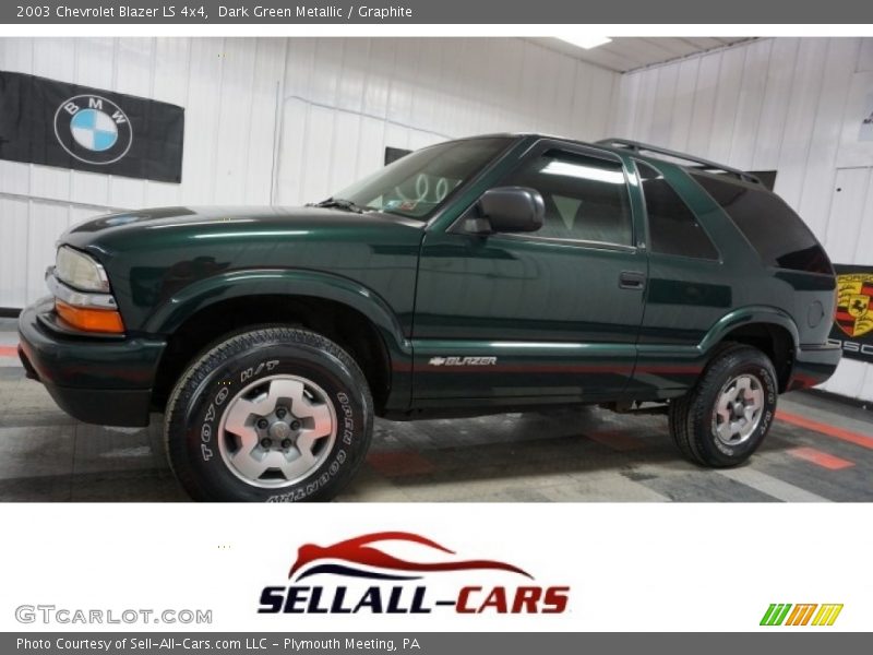Dark Green Metallic / Graphite 2003 Chevrolet Blazer LS 4x4