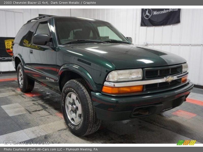 Dark Green Metallic / Graphite 2003 Chevrolet Blazer LS 4x4