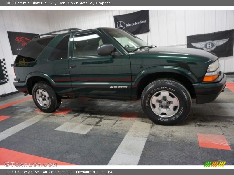 Dark Green Metallic / Graphite 2003 Chevrolet Blazer LS 4x4