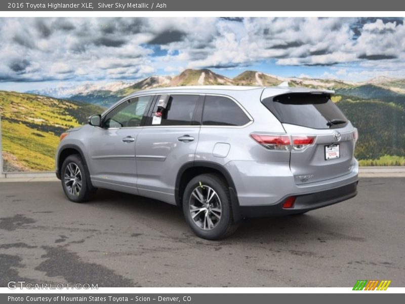 Silver Sky Metallic / Ash 2016 Toyota Highlander XLE