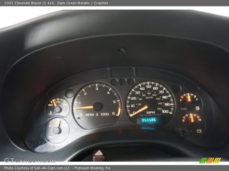 Dark Green Metallic / Graphite 2003 Chevrolet Blazer LS 4x4