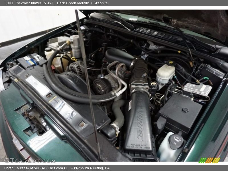 Dark Green Metallic / Graphite 2003 Chevrolet Blazer LS 4x4