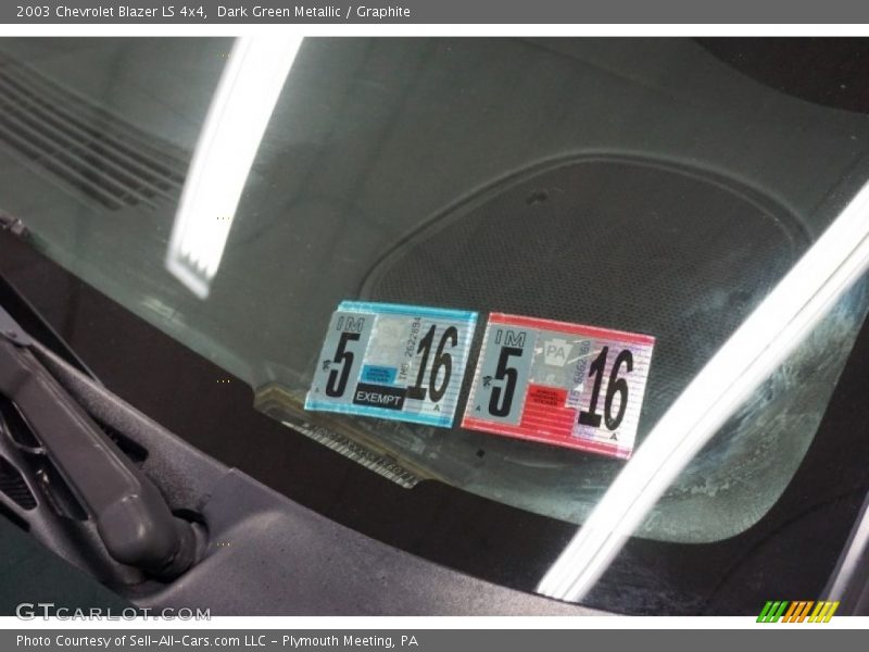 Dark Green Metallic / Graphite 2003 Chevrolet Blazer LS 4x4