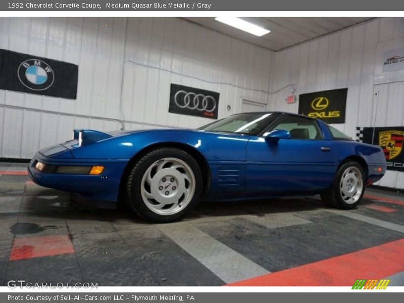 Medium Quasar Blue Metallic / Gray 1992 Chevrolet Corvette Coupe