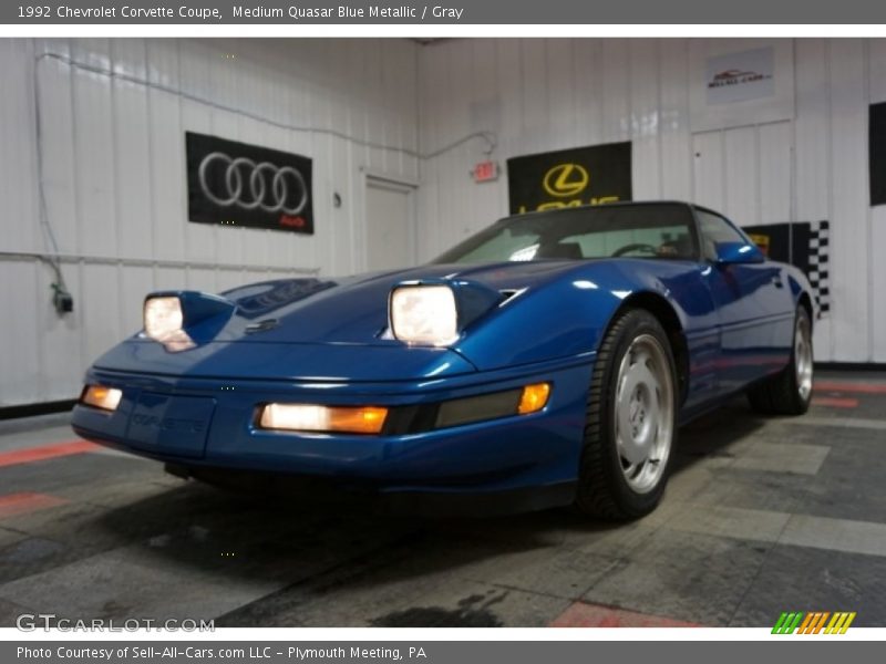 Medium Quasar Blue Metallic / Gray 1992 Chevrolet Corvette Coupe