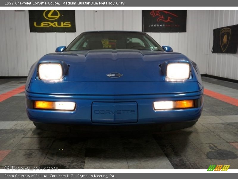 Medium Quasar Blue Metallic / Gray 1992 Chevrolet Corvette Coupe