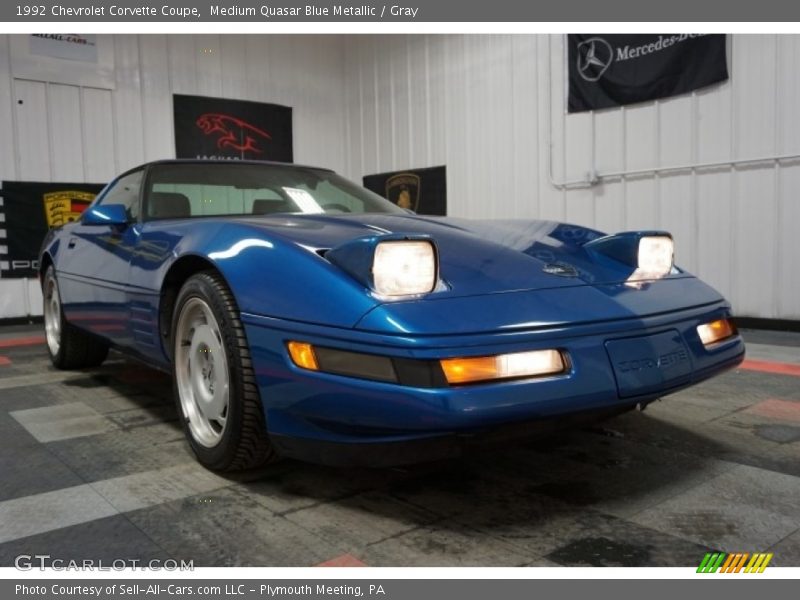 Medium Quasar Blue Metallic / Gray 1992 Chevrolet Corvette Coupe