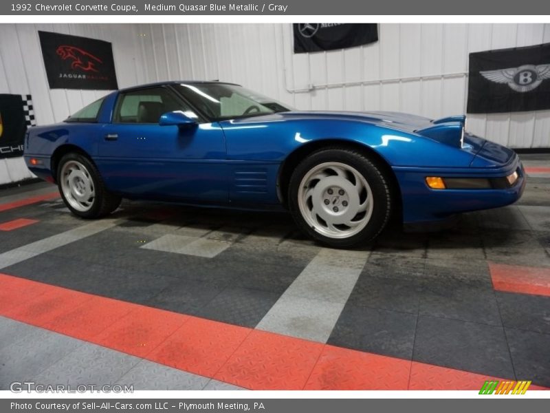 Medium Quasar Blue Metallic / Gray 1992 Chevrolet Corvette Coupe