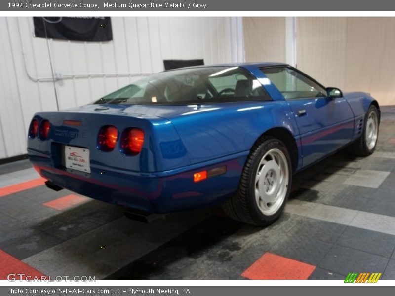 Medium Quasar Blue Metallic / Gray 1992 Chevrolet Corvette Coupe