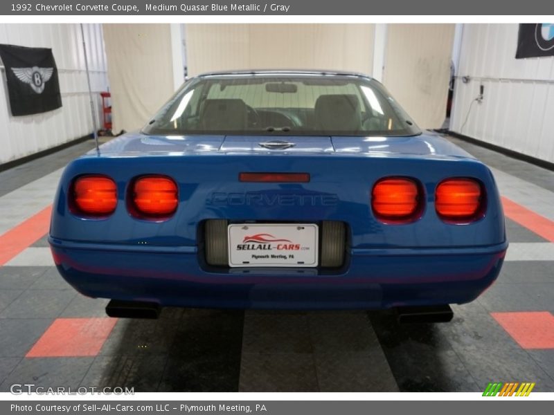 Medium Quasar Blue Metallic / Gray 1992 Chevrolet Corvette Coupe