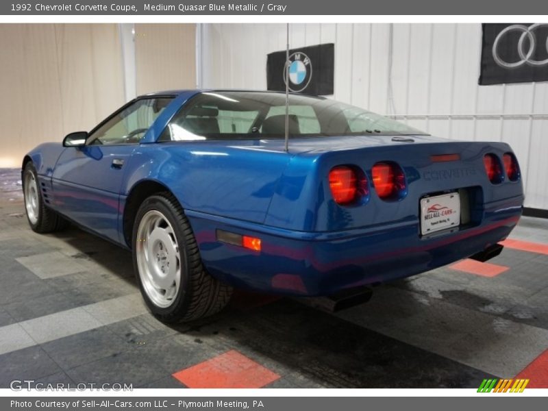 Medium Quasar Blue Metallic / Gray 1992 Chevrolet Corvette Coupe