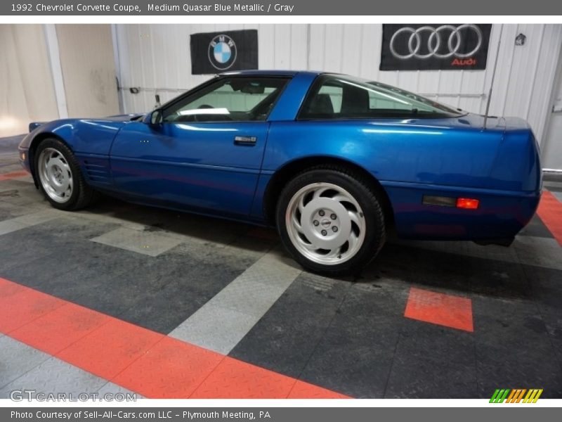 Medium Quasar Blue Metallic / Gray 1992 Chevrolet Corvette Coupe