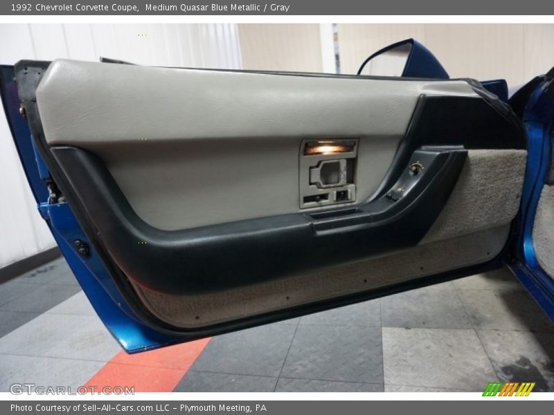 Medium Quasar Blue Metallic / Gray 1992 Chevrolet Corvette Coupe