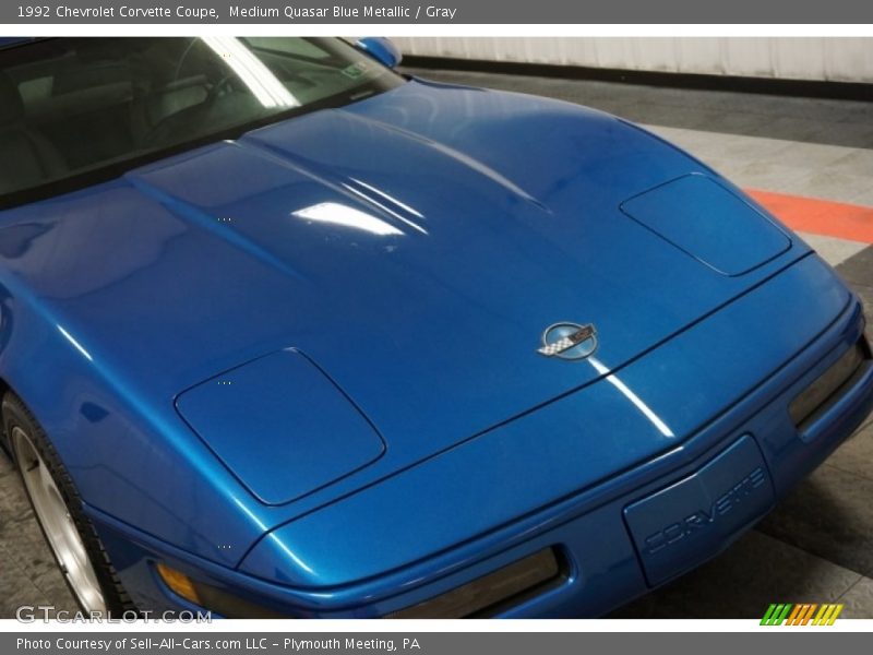 Medium Quasar Blue Metallic / Gray 1992 Chevrolet Corvette Coupe