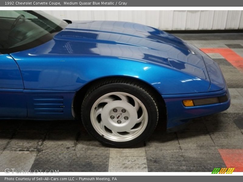Medium Quasar Blue Metallic / Gray 1992 Chevrolet Corvette Coupe