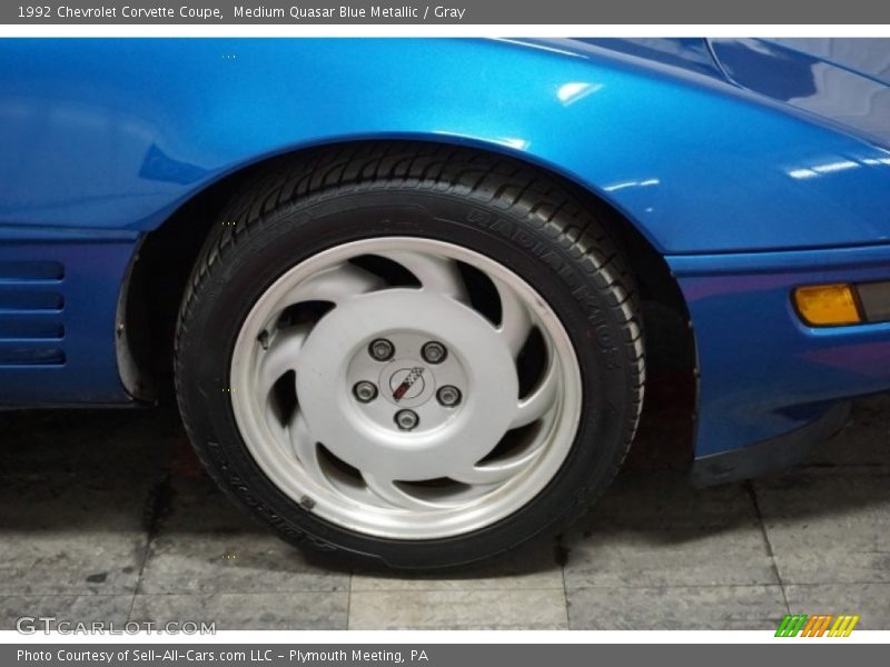 Medium Quasar Blue Metallic / Gray 1992 Chevrolet Corvette Coupe