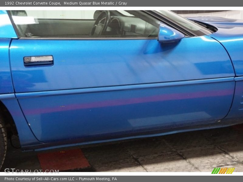 Medium Quasar Blue Metallic / Gray 1992 Chevrolet Corvette Coupe