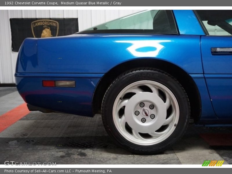 Medium Quasar Blue Metallic / Gray 1992 Chevrolet Corvette Coupe