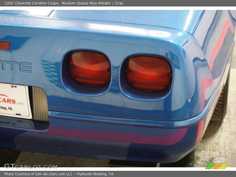 Medium Quasar Blue Metallic / Gray 1992 Chevrolet Corvette Coupe