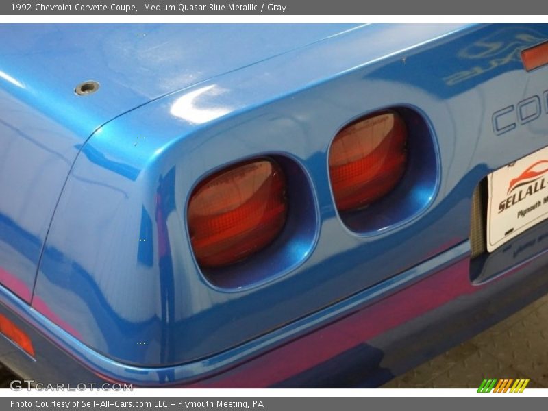 Medium Quasar Blue Metallic / Gray 1992 Chevrolet Corvette Coupe