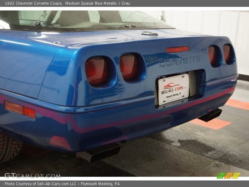 Medium Quasar Blue Metallic / Gray 1992 Chevrolet Corvette Coupe