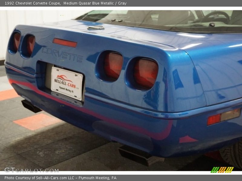 Medium Quasar Blue Metallic / Gray 1992 Chevrolet Corvette Coupe