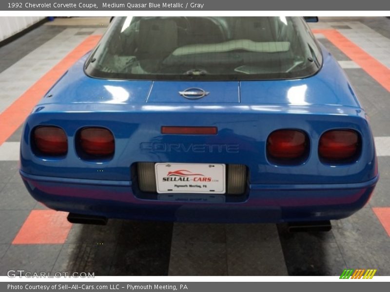 Medium Quasar Blue Metallic / Gray 1992 Chevrolet Corvette Coupe